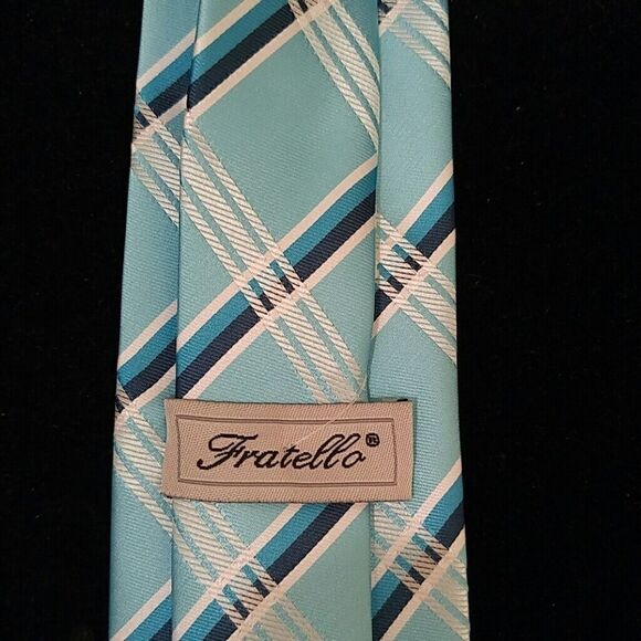 MEN'S FRATELLO WOVEN SLIM TIE AND POCKET SQUARE - Picture 3 of 3